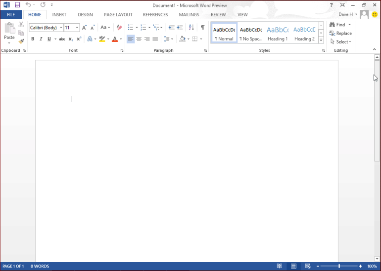 Скриншот Microsoft Office Word 2013