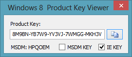 Windows 8 Product Key Viewer.