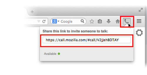 Звонок из браузера Firefox