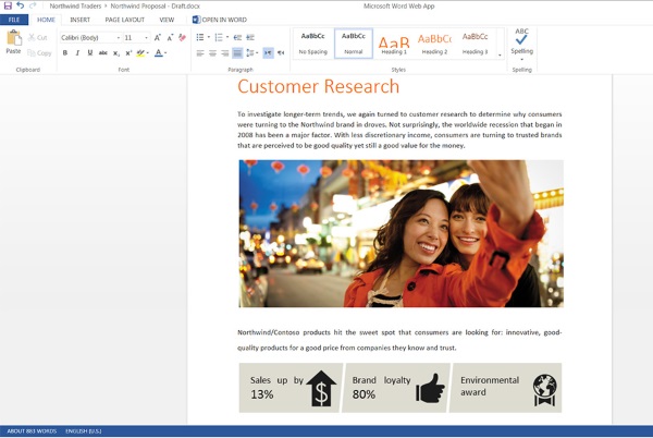 Скриншот Microsoft Word 365