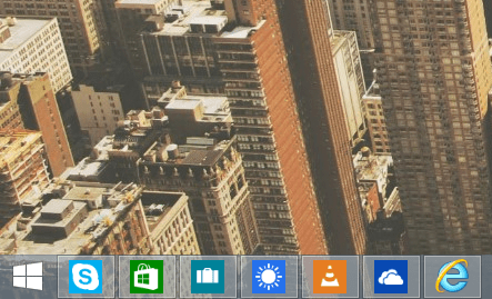 Иконки в панели задач Windows 8.1 Update 1