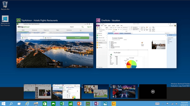 Windows 10 Technical Preview официальные скриншоты