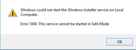 Запуск службы Windows Installer в безопасном режиме