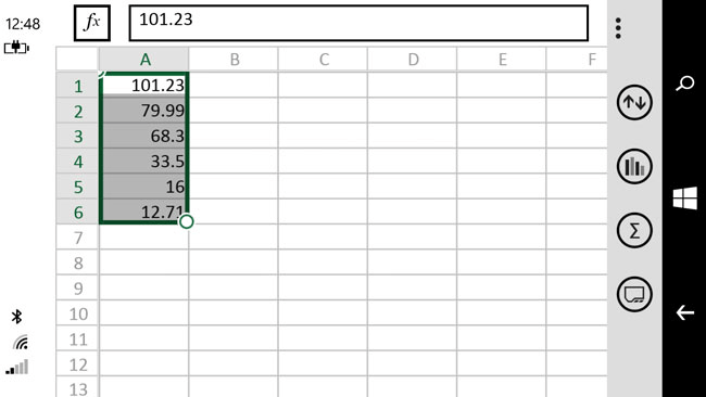 Сортировка данных в мобильном Excel