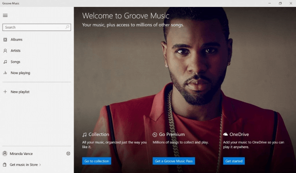 Приложение Groove в Windows 10