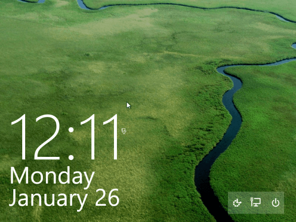 Новый экран входа в систему Windows 10