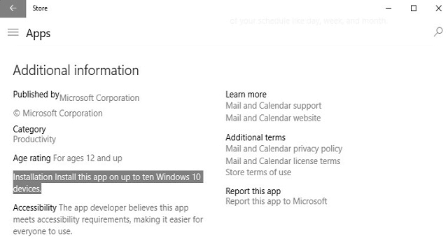 В Windows 10 ограничение на 10 приложений для одной учетной записи
