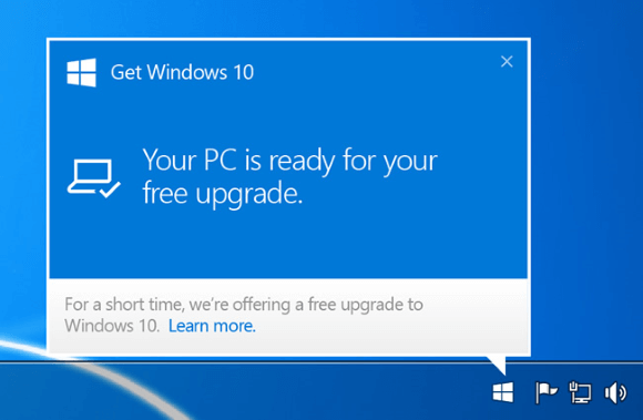 Процедура обновления до Windows 10