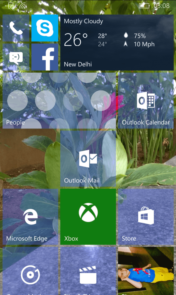 Скриншот Windows 10 Mobile