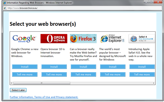 Choose you browser