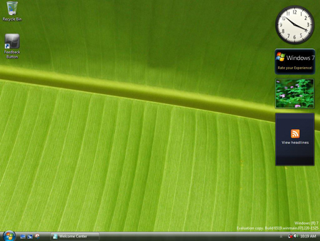 Скриншот Windows 7. Рабочий стол.