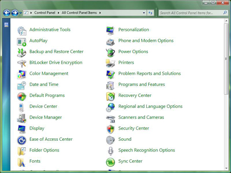 Windows 7. Панель управления.