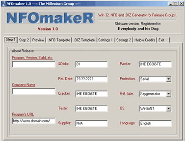 Скриншот программы NFO Maker